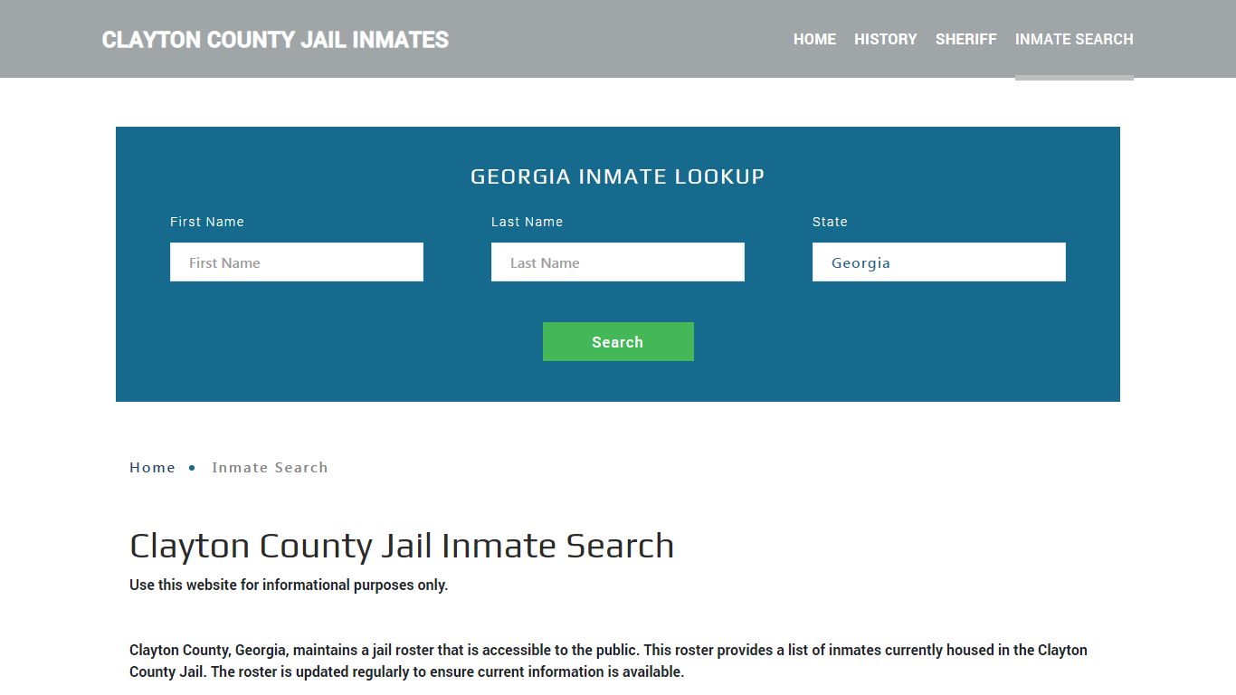 Clayton County, GA Detainee Lookup