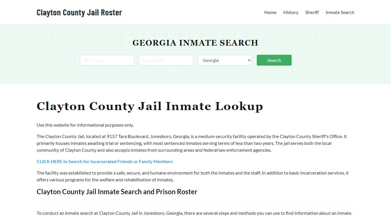 Clayton County Jail Roster Lookup, GA, Inmate Search