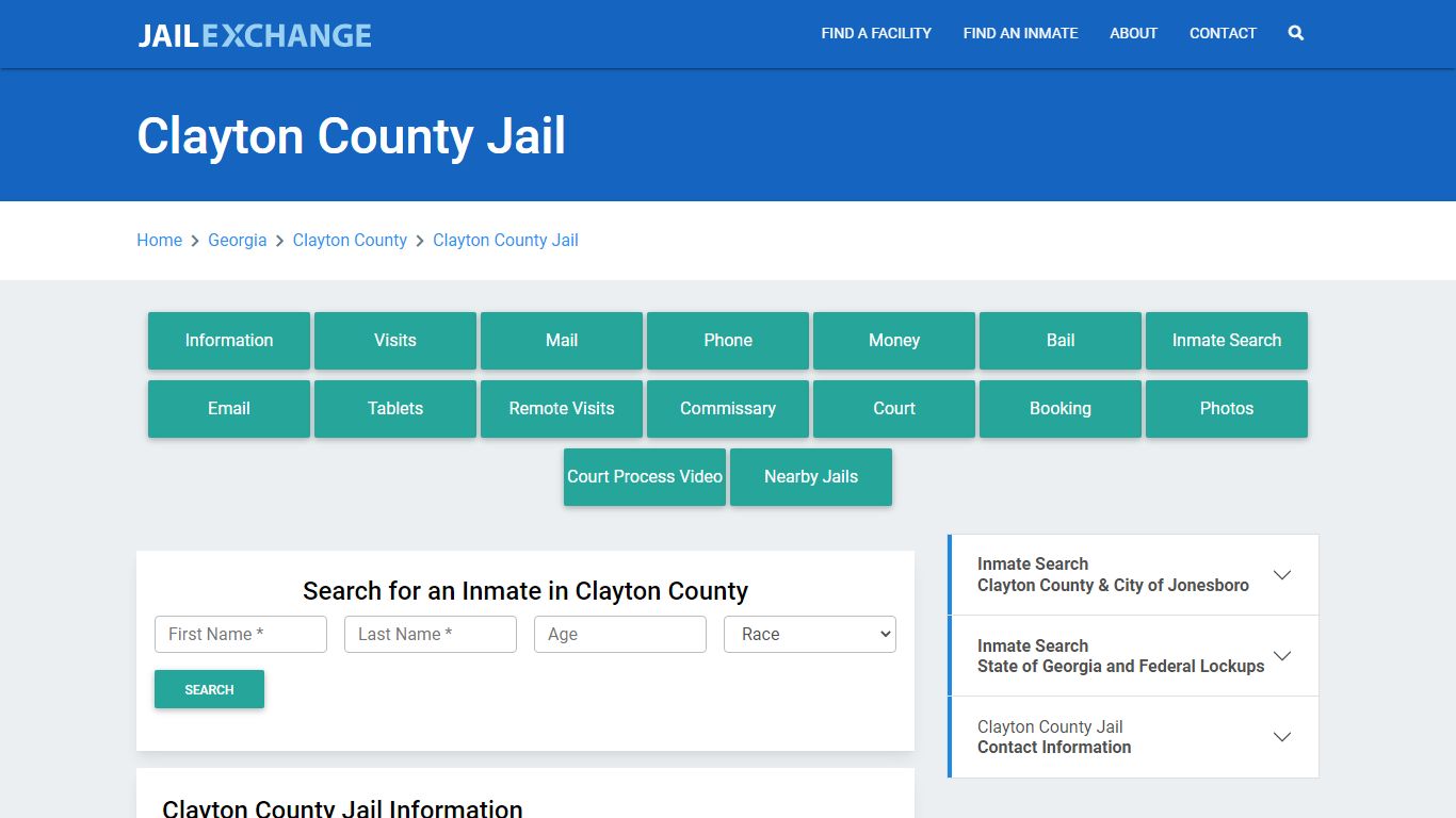 Clayton County Jail Roster Lookup, GA, Inmate Search